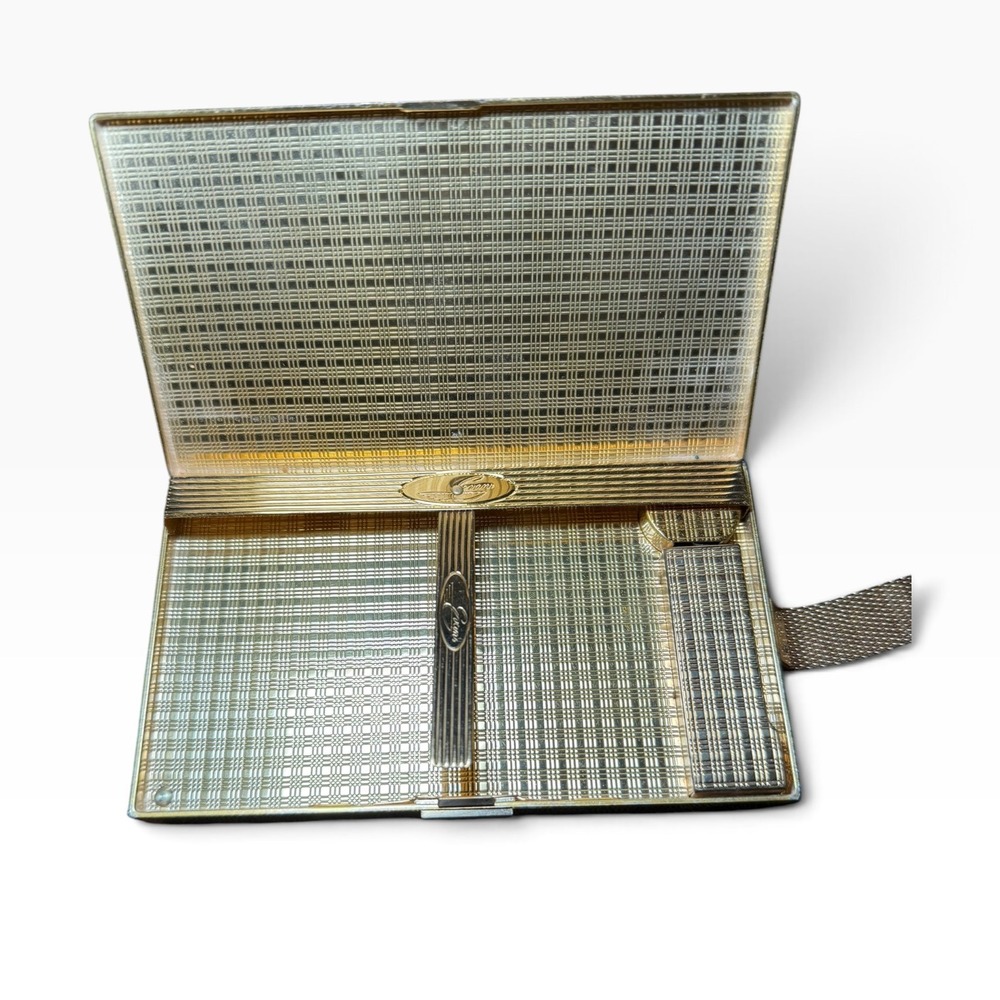 1940s Evans Compact Wristlet Purse Minaudiere Makeup Cigarette Coin Vintage - Picture 7 of 9